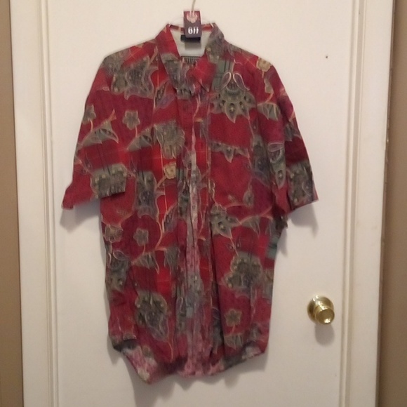 Ralph Lauren Other - Chaps Ralph Lauren Red Floral Short Sleeve Shirt - Size L